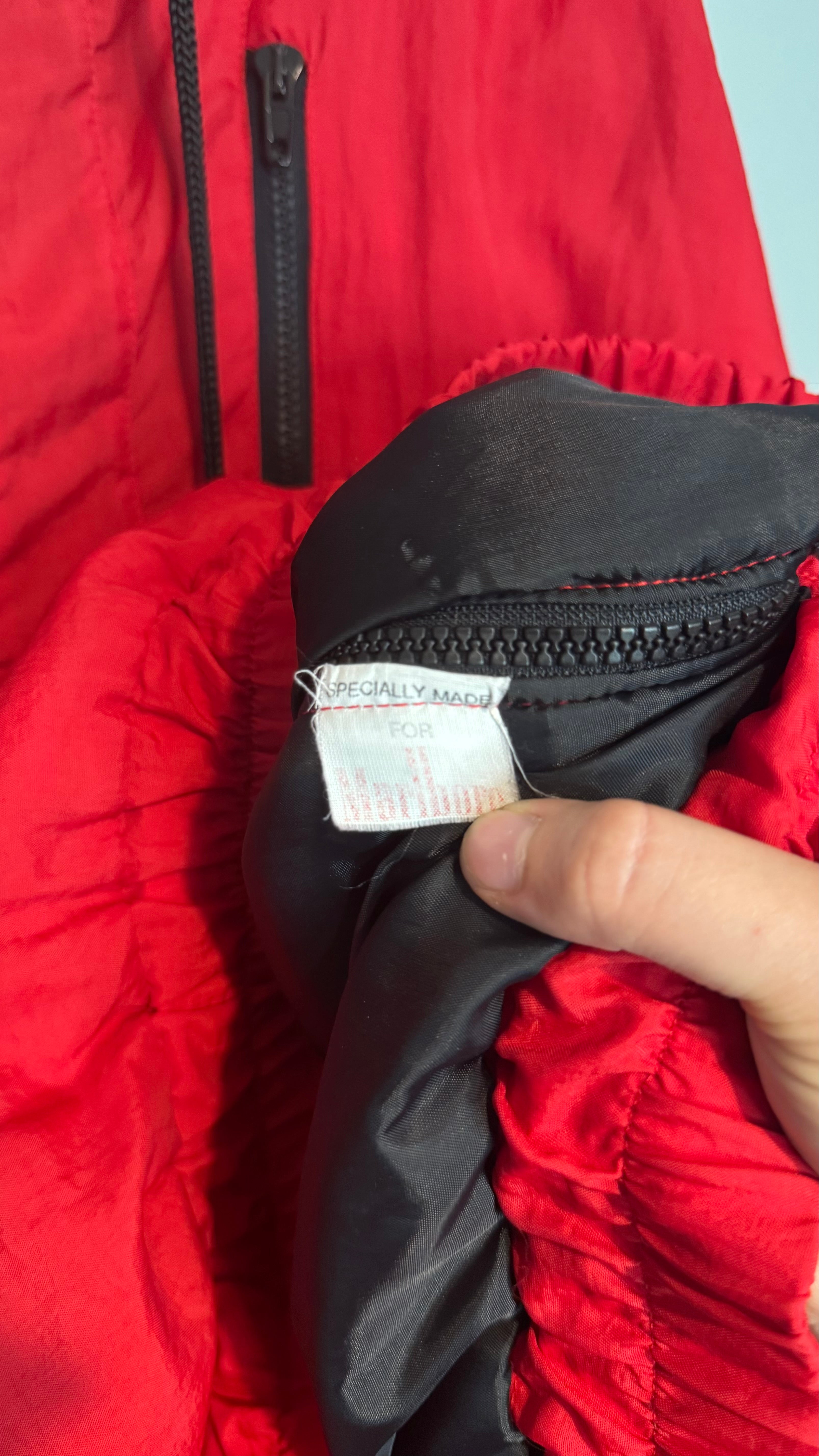 Vintage Marlboro Adventure Team Red Pullover Windbreaker Jacket XL