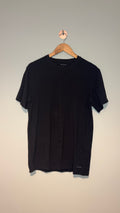 Ted Baker Black Stretch Cotton Crew Neck T-Shirt