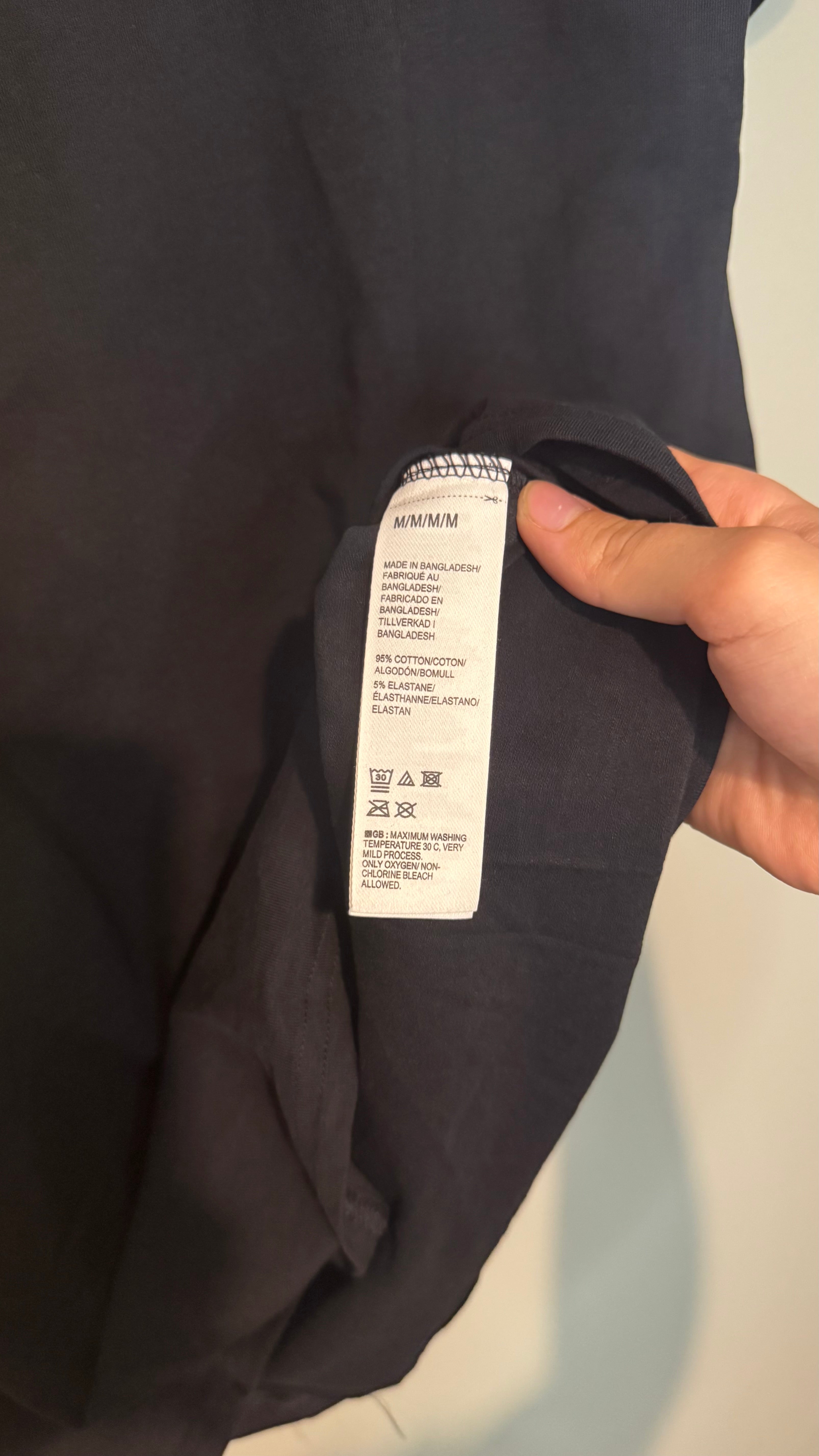 Ted Baker Black Stretch Cotton Crew Neck T-Shirt