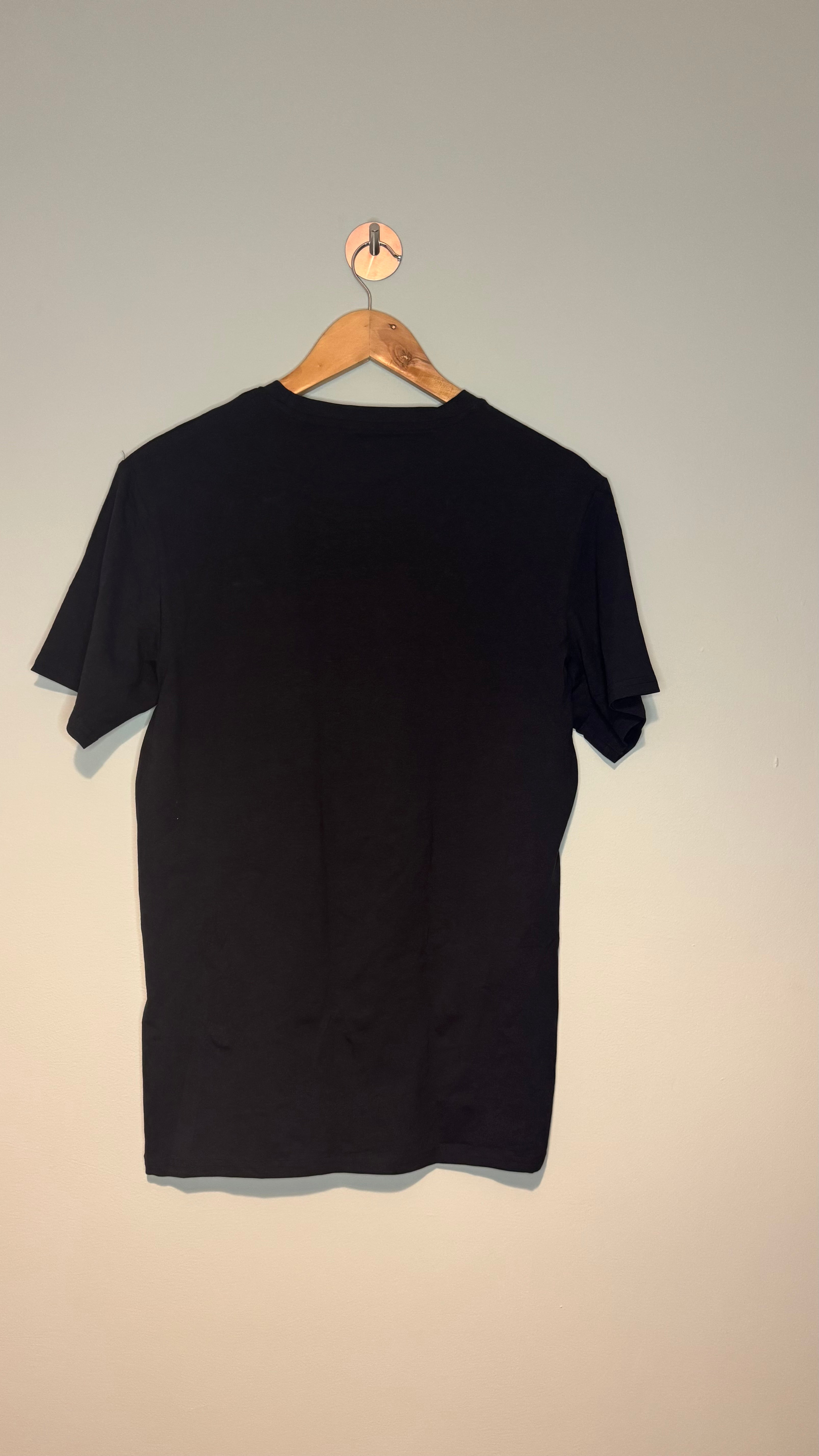 Ted Baker Black Stretch Cotton Crew Neck T-Shirt