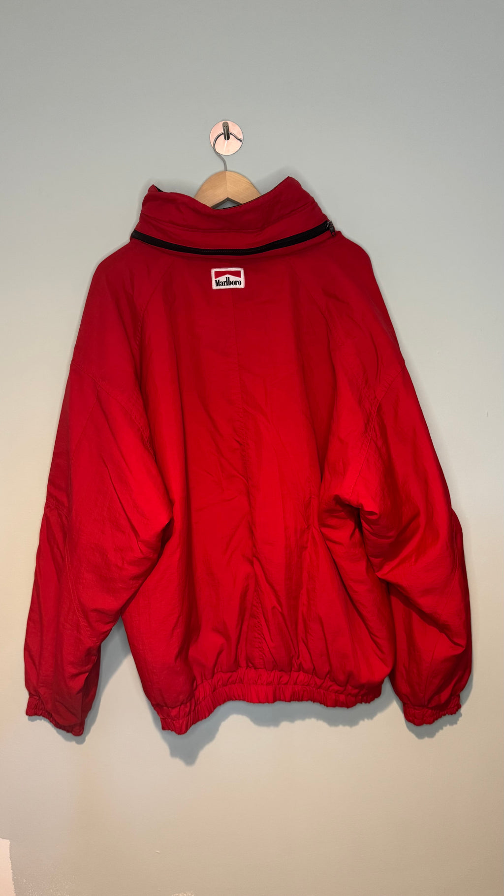 Vintage Marlboro Adventure Team Red Pullover Windbreaker Jacket XL