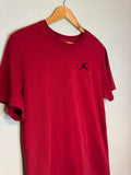 Red Jordan T-Shirt with Black Jumpman Logo, Size Medium